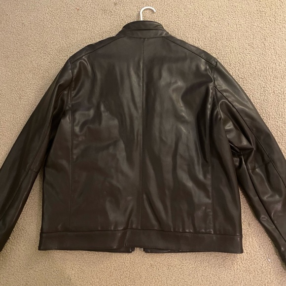 Men’s Cole Hana Poly Brown Leather Jacket - Picture 2 of 5